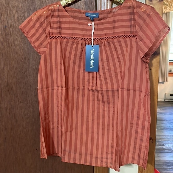 NWT Mod Cloth Boxy Linen Blend Blouse - Picture 12 of 16